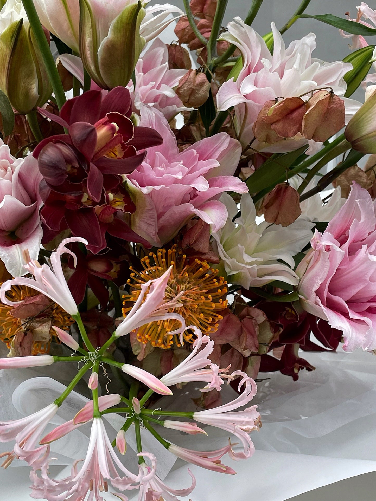 Pink lily birthday flowers