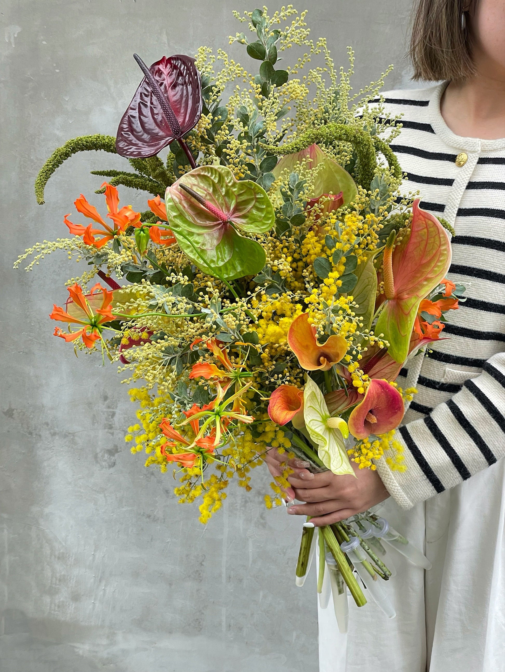mimosa hong kong flower shop calla lily bouquet