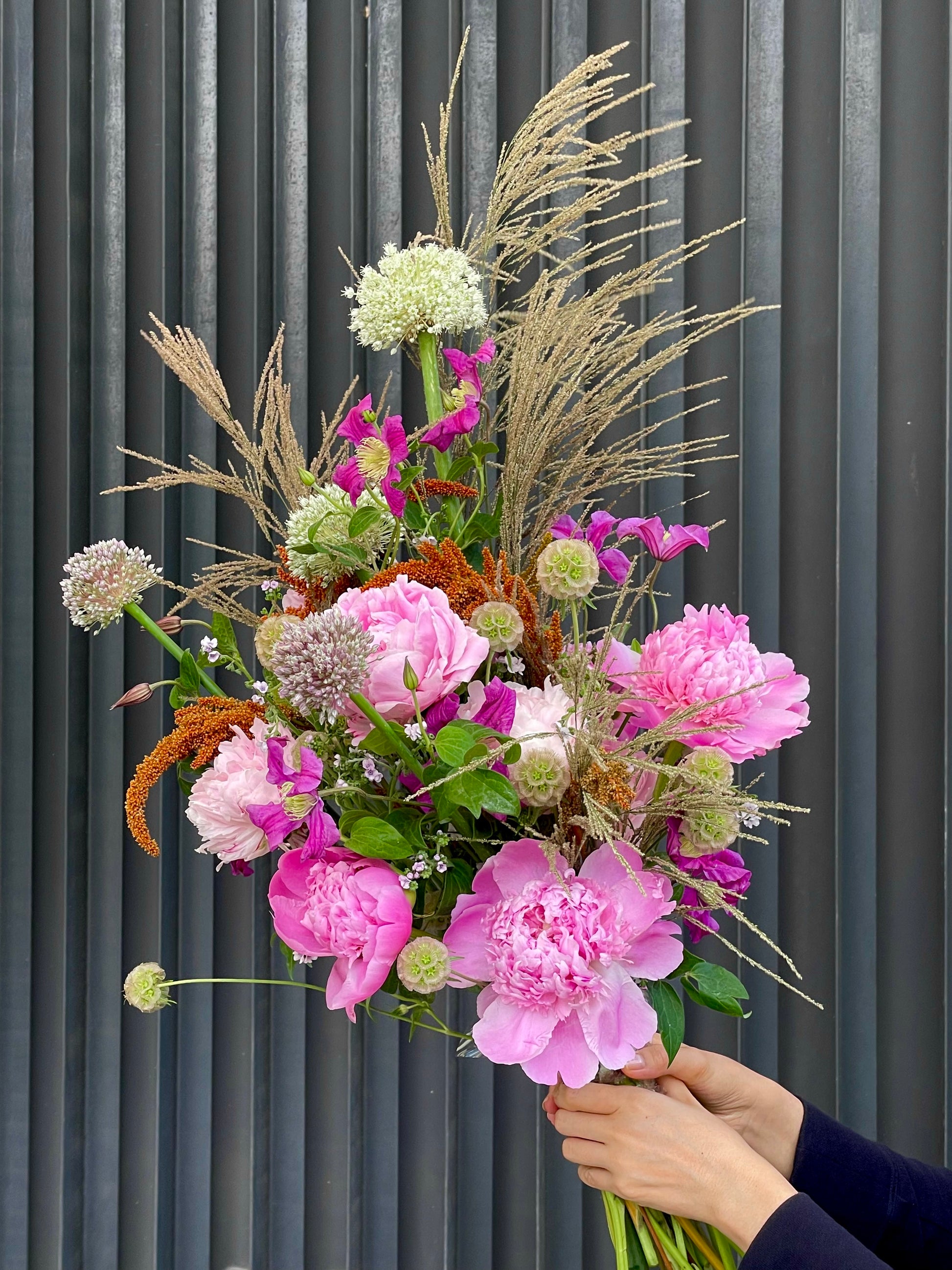 pink peony bouquet mothers day flower hong kong